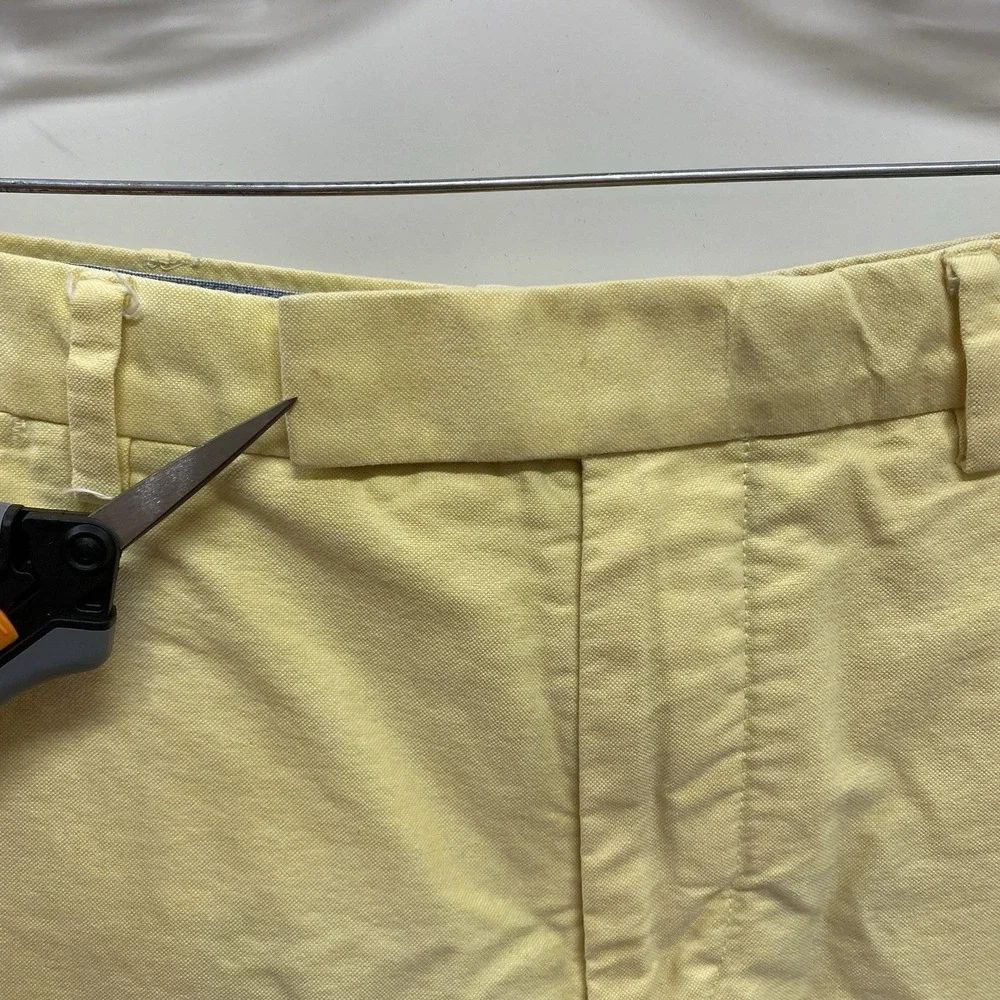 As Is Polo Ralph Lauren Yellow Flat Front Shorts Mens 33 34 Waist 9